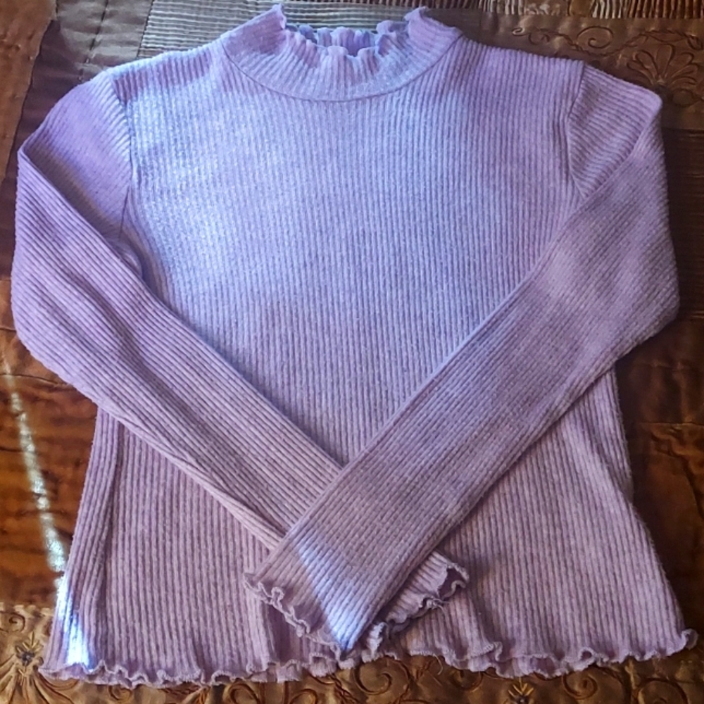 6/7 girls lilac turtle neck long sleeve